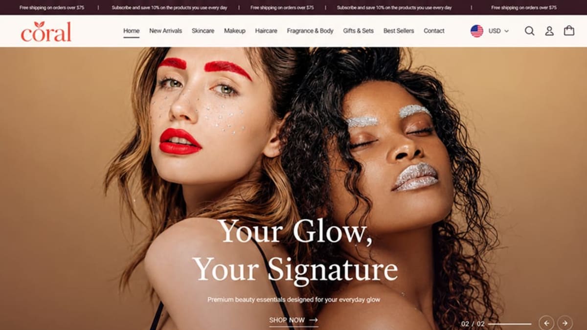 Coral Shopify theme