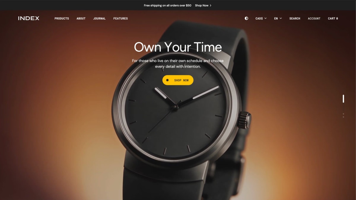 Index Shopify theme