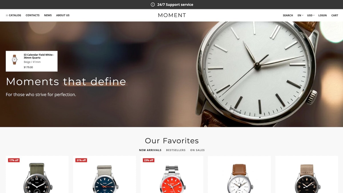 Moment Shopify theme