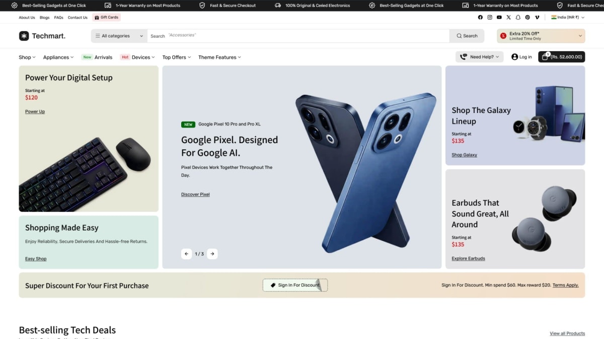 Techmart Shopify theme