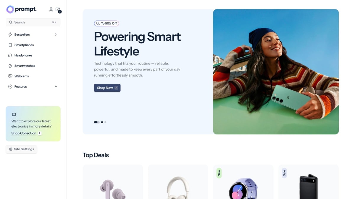 Prompt Shopify theme