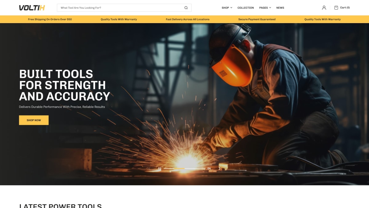 Industrial Shopify theme