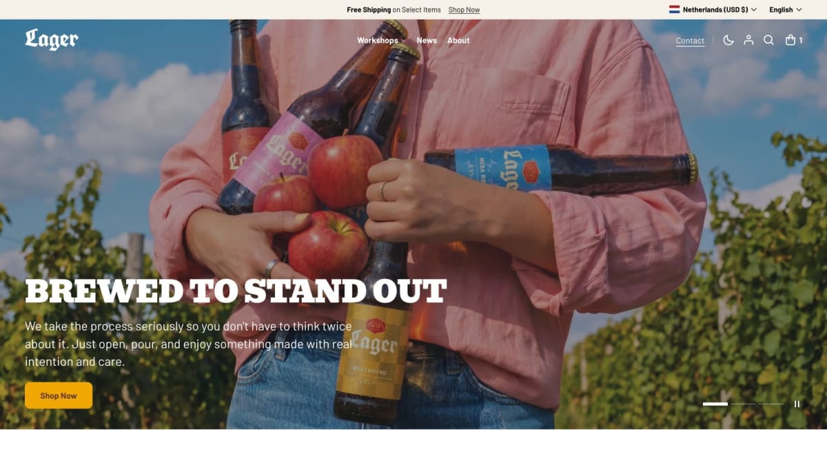 Lager Shopify theme