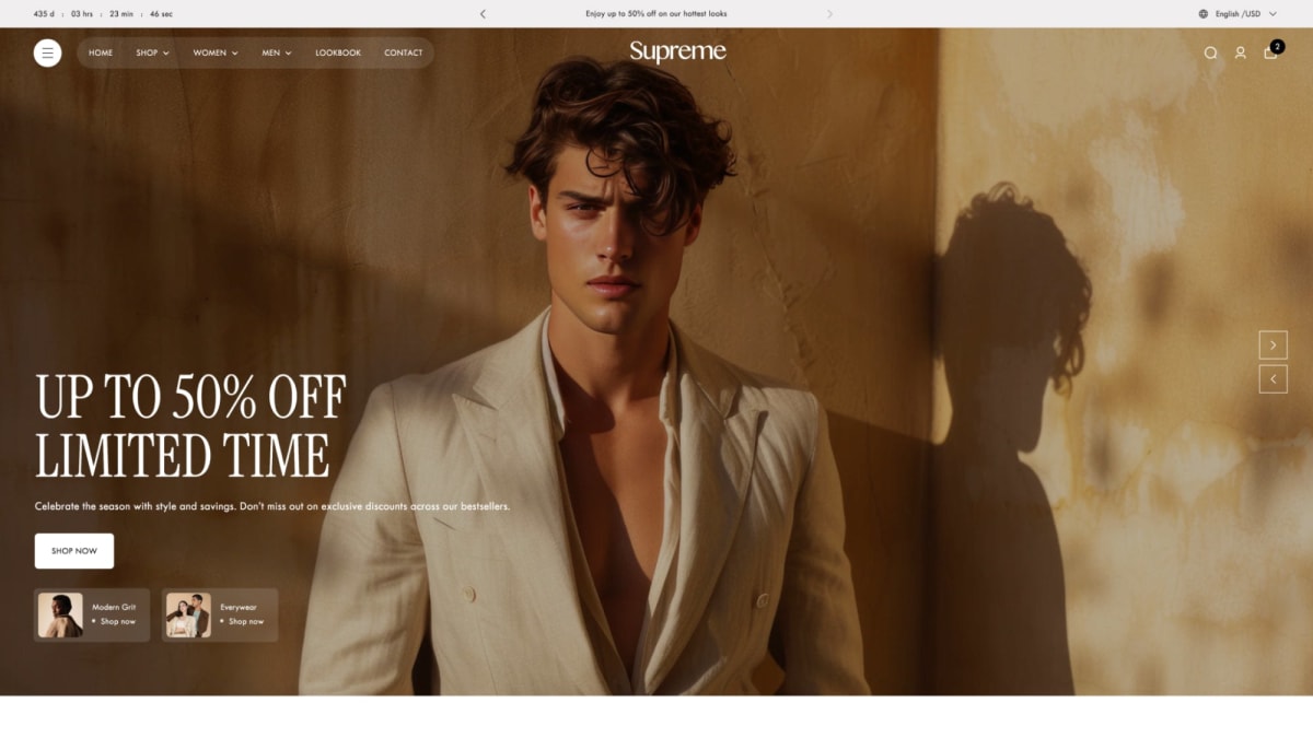 Supreme Shopify theme