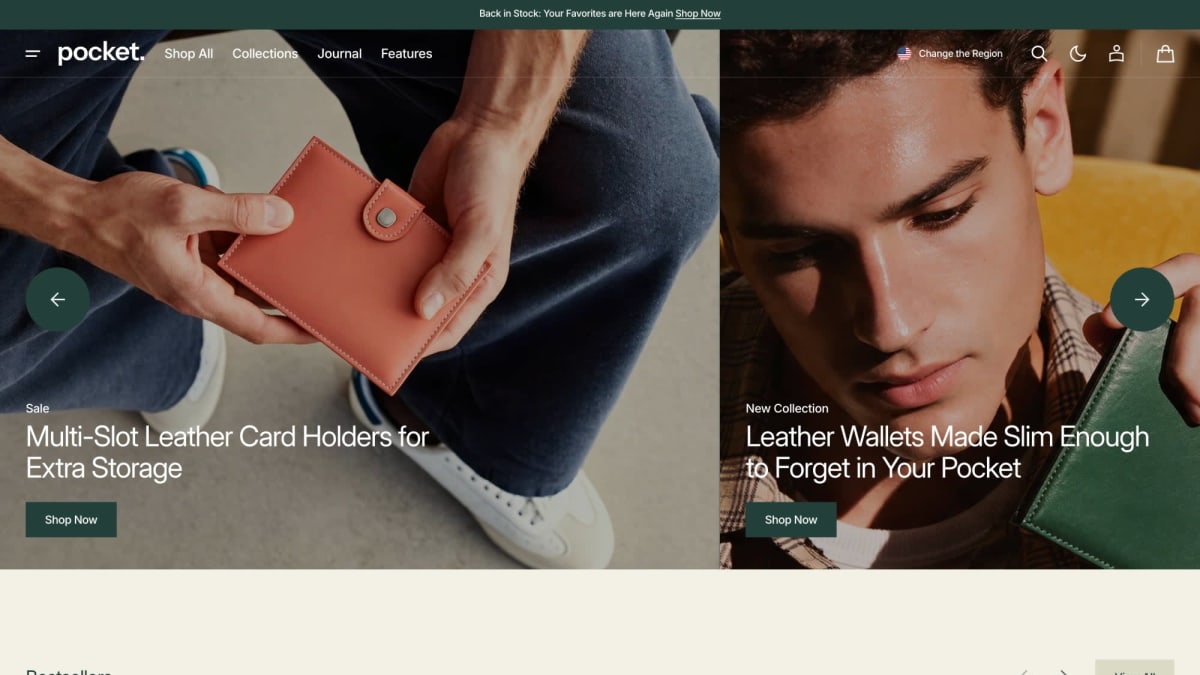 Pocket Shopify theme