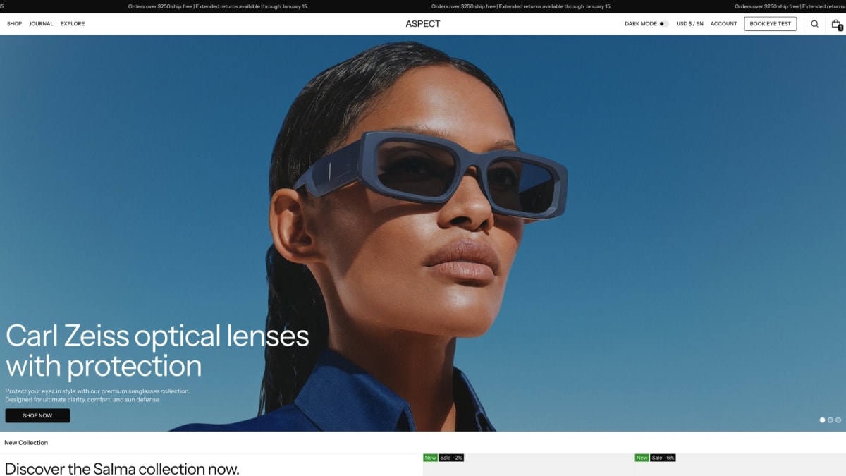 Aspect Shopify theme