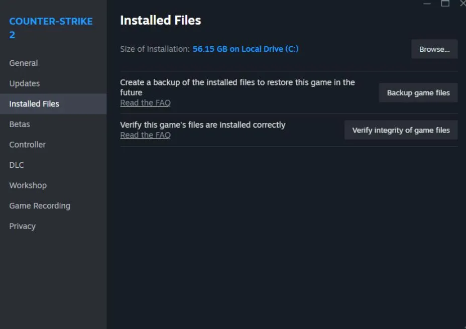 Archivos instalados de Steam Archivos instalados de Steam