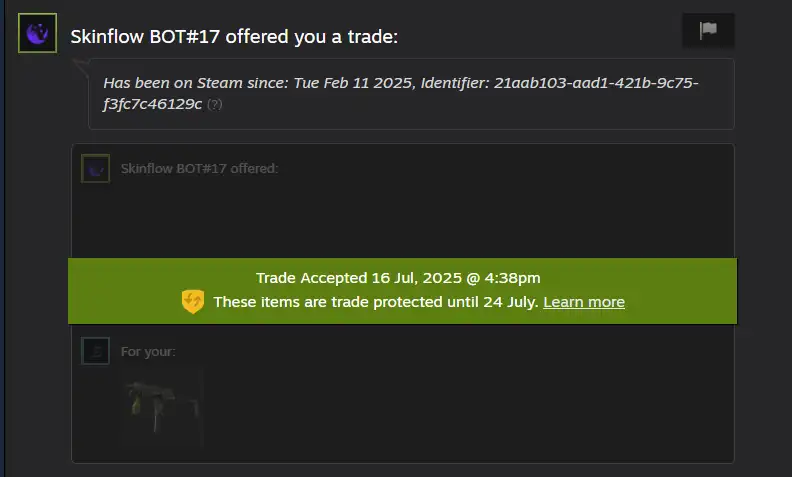 Reversable Trades History