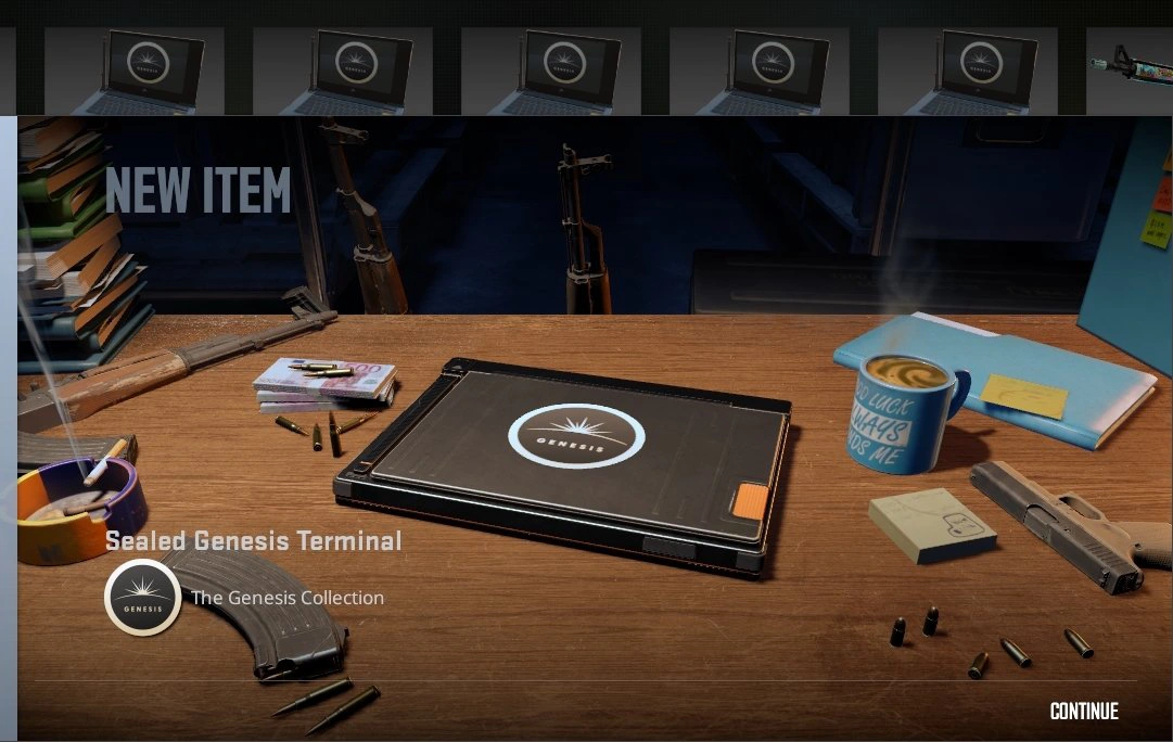 Captura en juego del Terminal recibido
