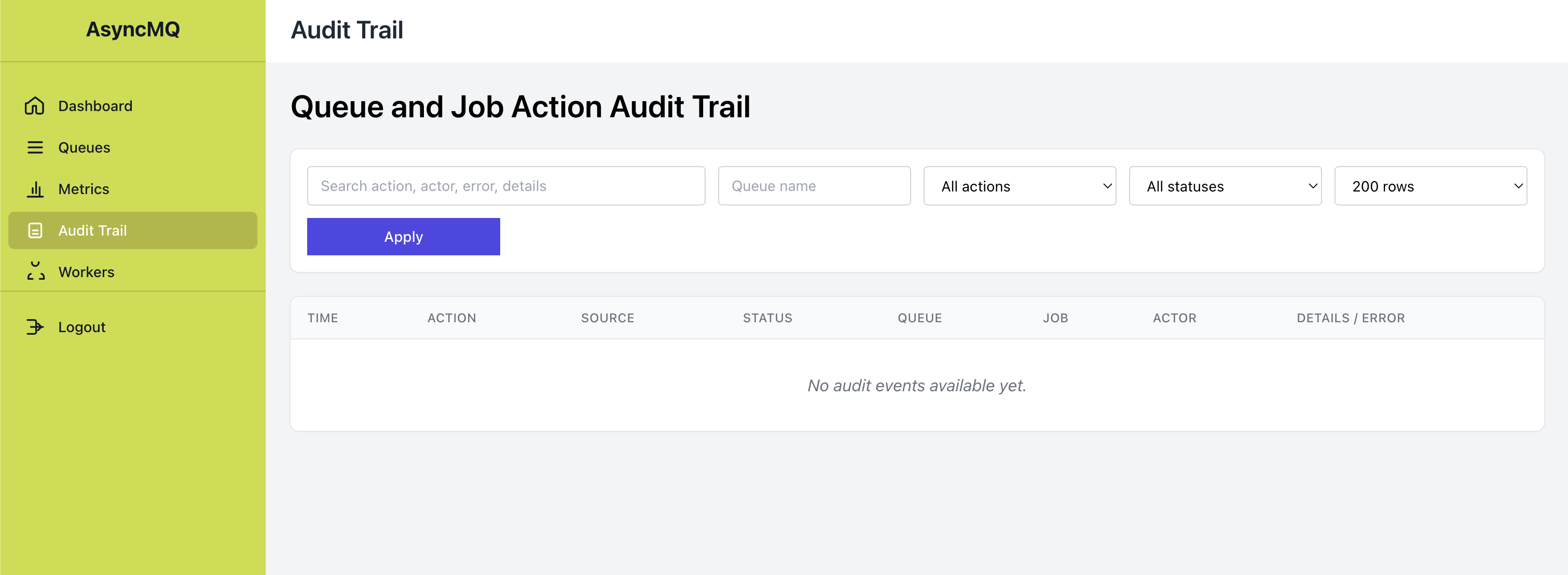 Audit Trail Placeholder