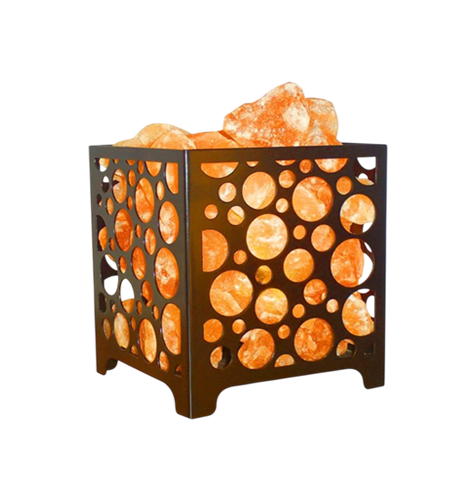 Iron Basket Round With Salt Chunks