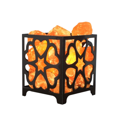 Iron Basket Flower With Salt Chunks