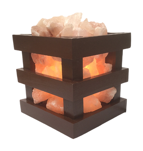 Wooden Box With Salt Chunks