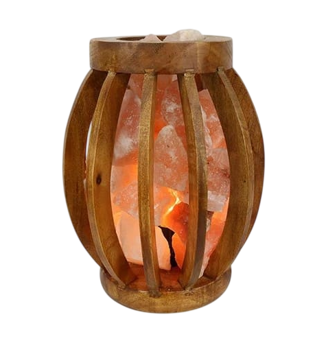Wooden Drum With Salt Chunks