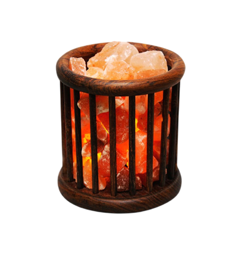 Wooden Cage With Salt Chunks