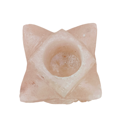 Rose Shape Salt Candle Holder 2