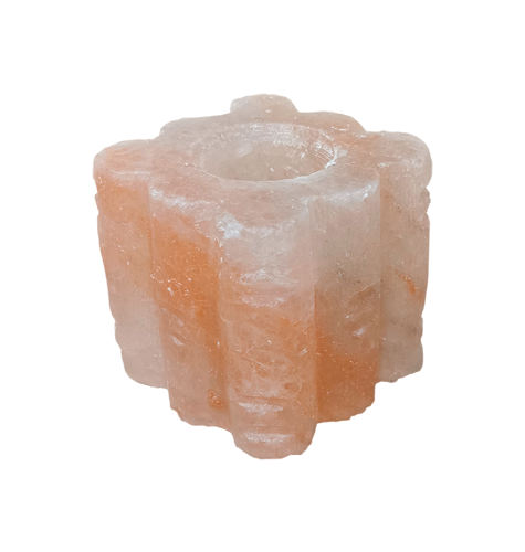 Cube Flower Shape Salt Candle Holder