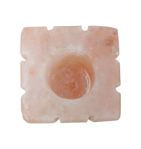 Cube Shape Salt Candle Holder