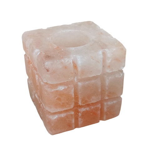 Cube Shape Salt Candle Holder 2