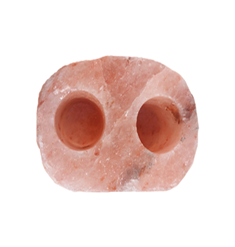 Natural Salt Candles Holder 2 Hole