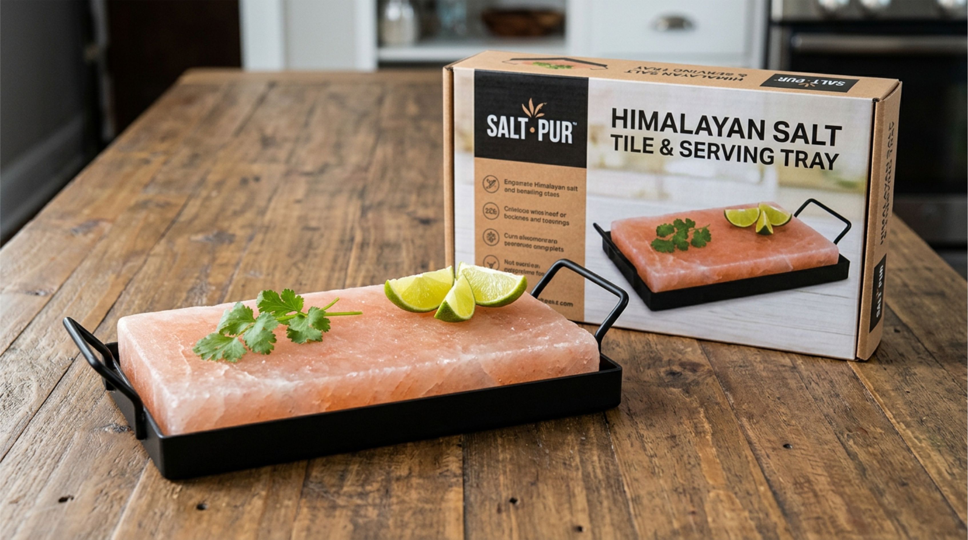 Himalayan Salt Block Holding & Serving Tray