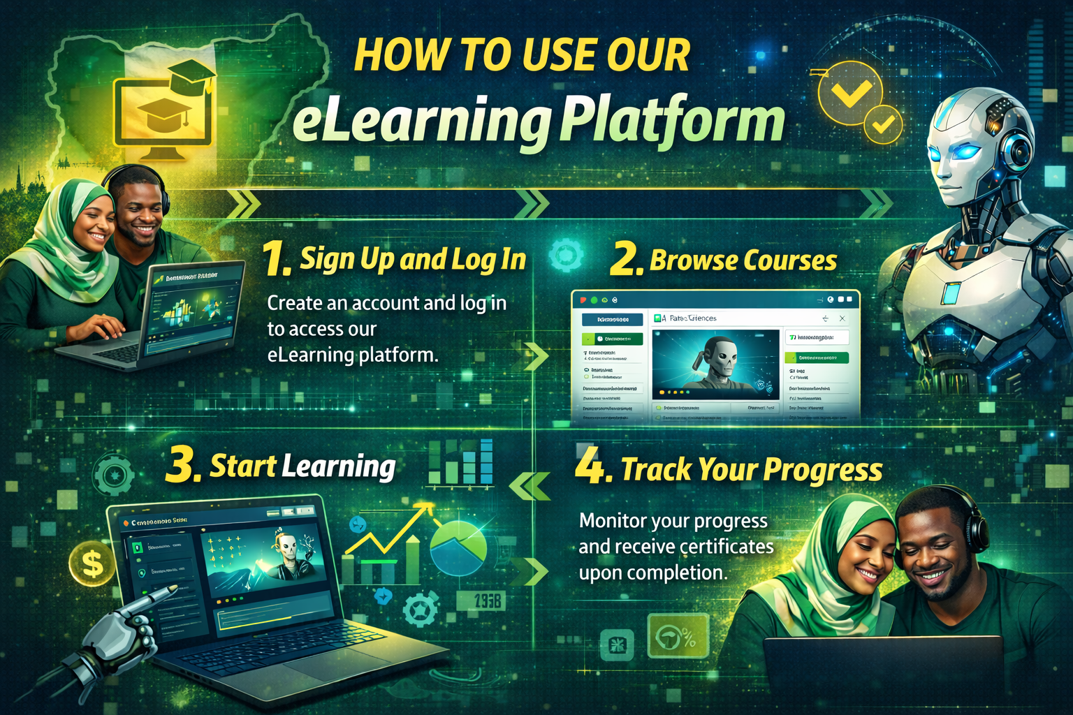 How to use our elearning platform banner