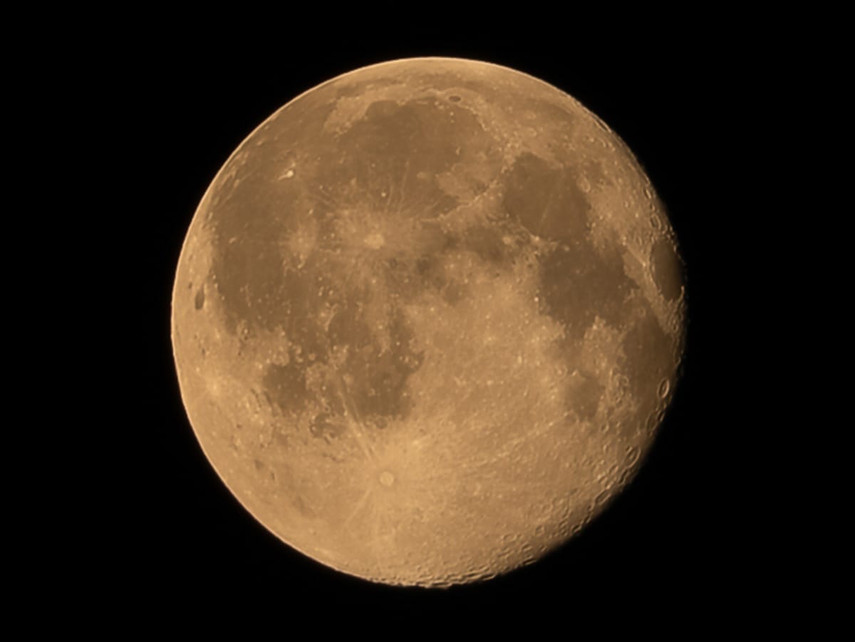 Harvest Moon Rising fine art print - night sky photography by Southbound Studios