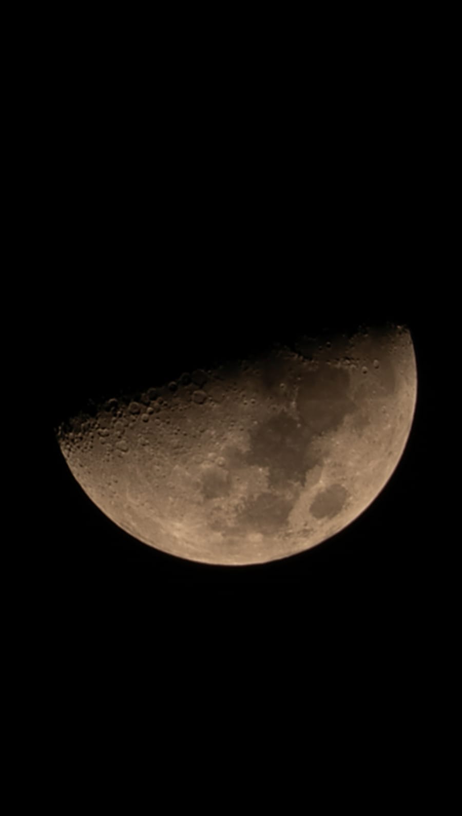 Amber Quarter Moon — Framed Print on gallery wall