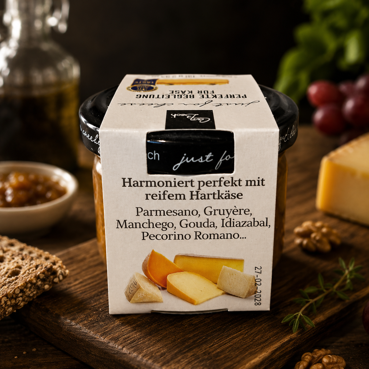 Harmoniert perfekt mit reifem Hartkäse