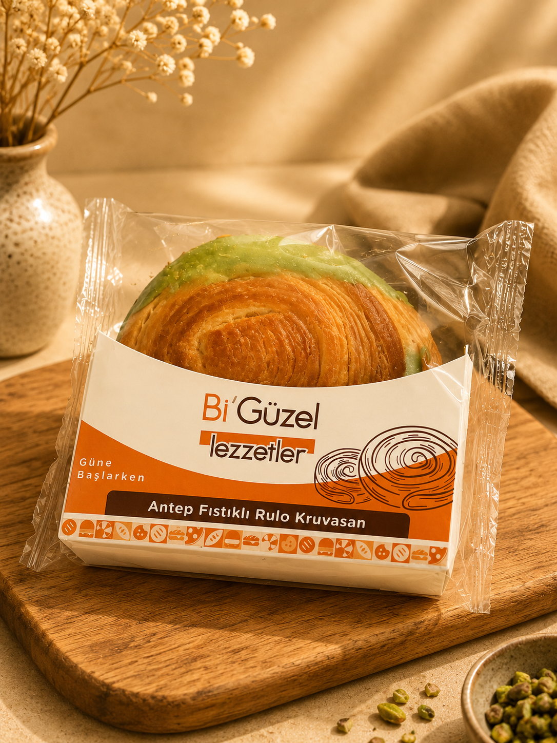 Antep Fıstıklı Rulo Kruvasan