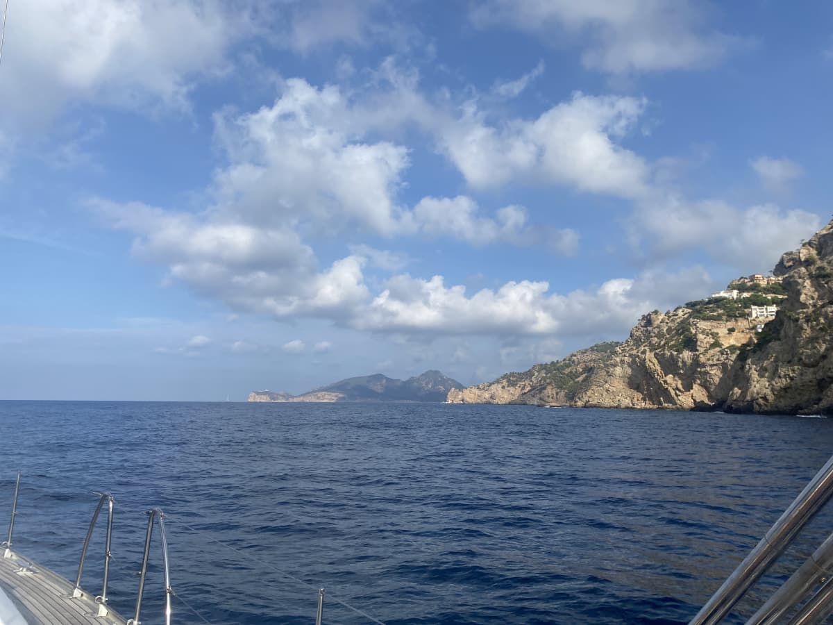 Meal on board during a Costa Blanca overnight sailing trip