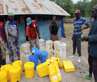 Installation of WASH items at Keew PHCC and distributing them to department for clean water.