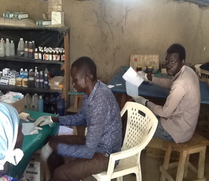  Lab Technician for CHD is performing tests in the Laboratory room in Keew PHCC.