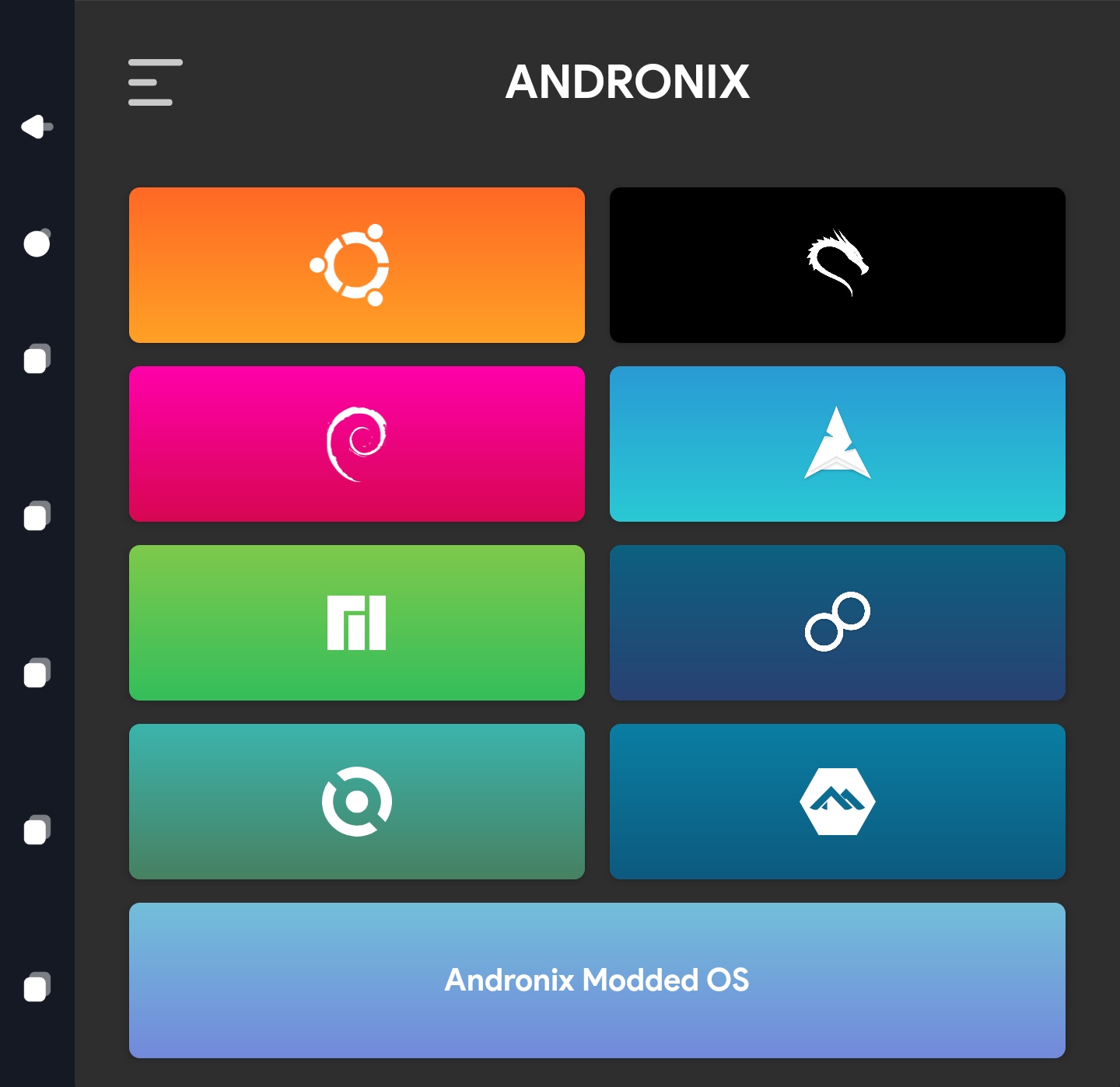 Tampilan awal Andronix - Cara Instal Distro Linux di Android