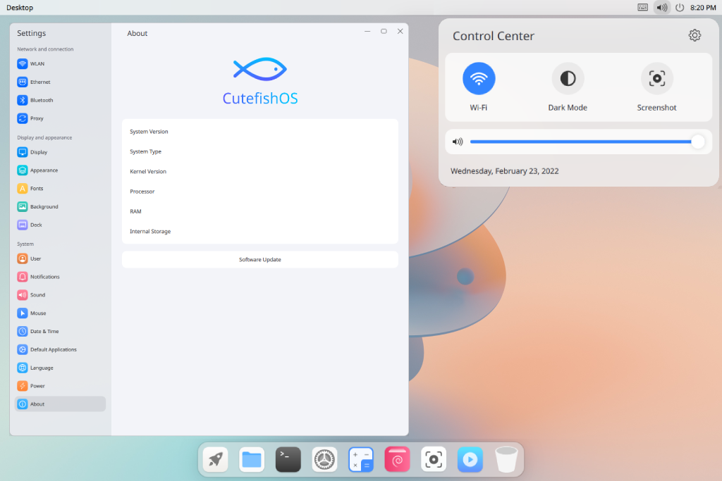 CuteFish Desktop Environment