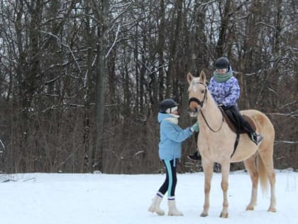 В Новомосковском конном клубе зимой не скучно