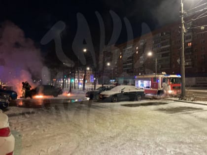 Ночью в Туле загорелся автомобиль Renault