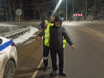 Тульские автоинспекторы раздают на федеральных дорогах световозвращающие жилеты и манжеты