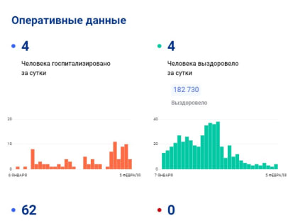 За сутки коронавирусом в Тульской области заболели 62 человека