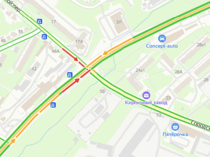 Четыре авто столкнулись «паровозиком» в Городском переулке в Туле