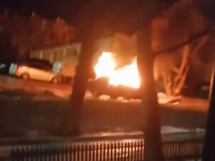 Во дворе многоэтажки Зареченского округа Тулы сгорел автомобиль