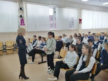 Школьникам рассказали о безопасности пешеходов в зимний период