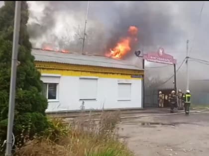 Пожар в производственном здании в Туле