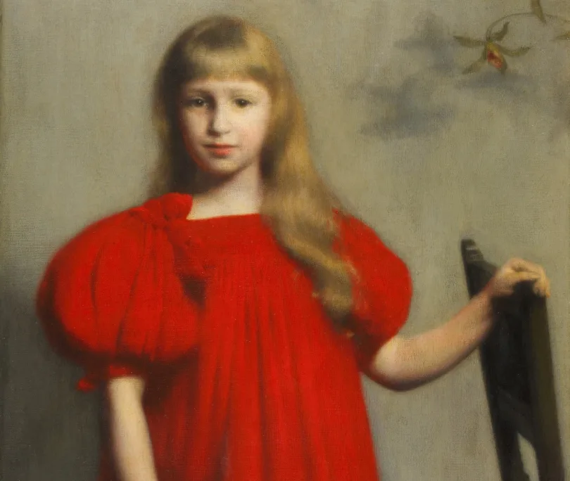 Józef Pankiewicz, Portret dziewczynki w czerwonej sukience