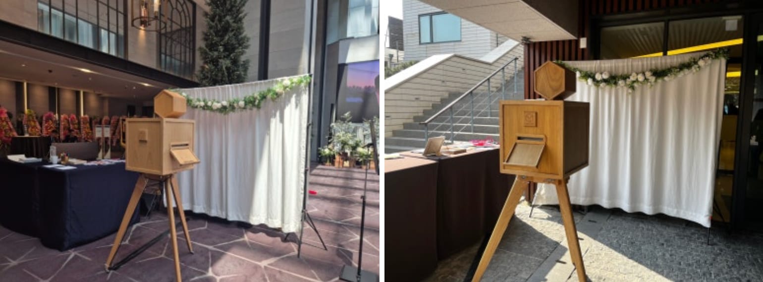 심플큐브 웨딩포토부스 설치 현장