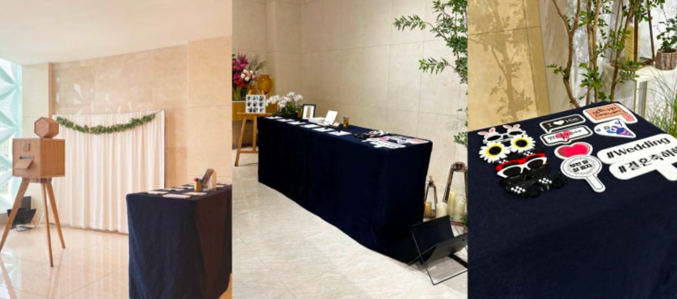 심플큐브 웨딩포토부스 구성