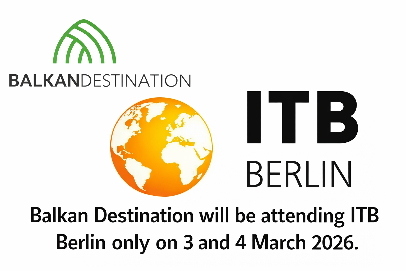 Vieni a trovarci all'ITB Berlin il 3–4 marzo. 📍 Location: Hall 3.1, Stand 104