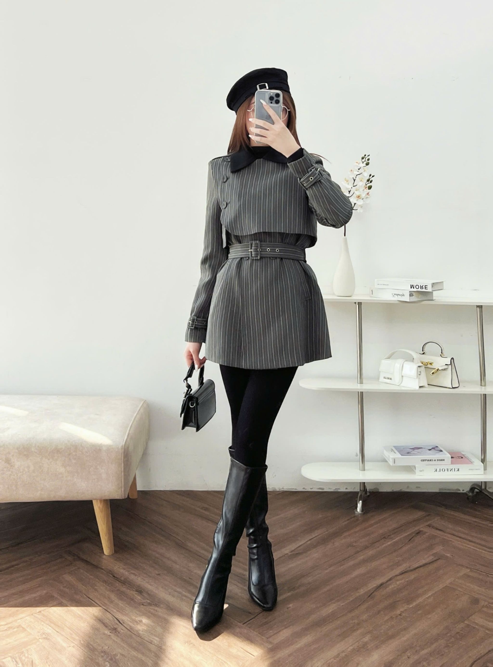 Măng tô kẻ Lovis