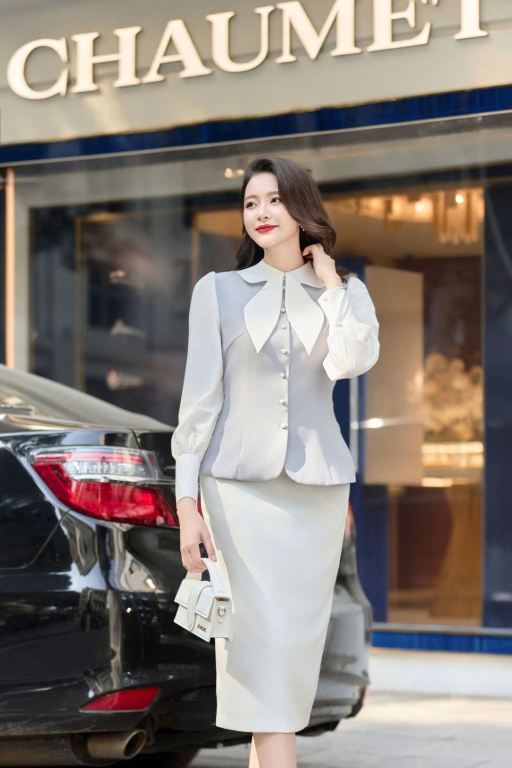 Sơ mi kiểu phối Evy