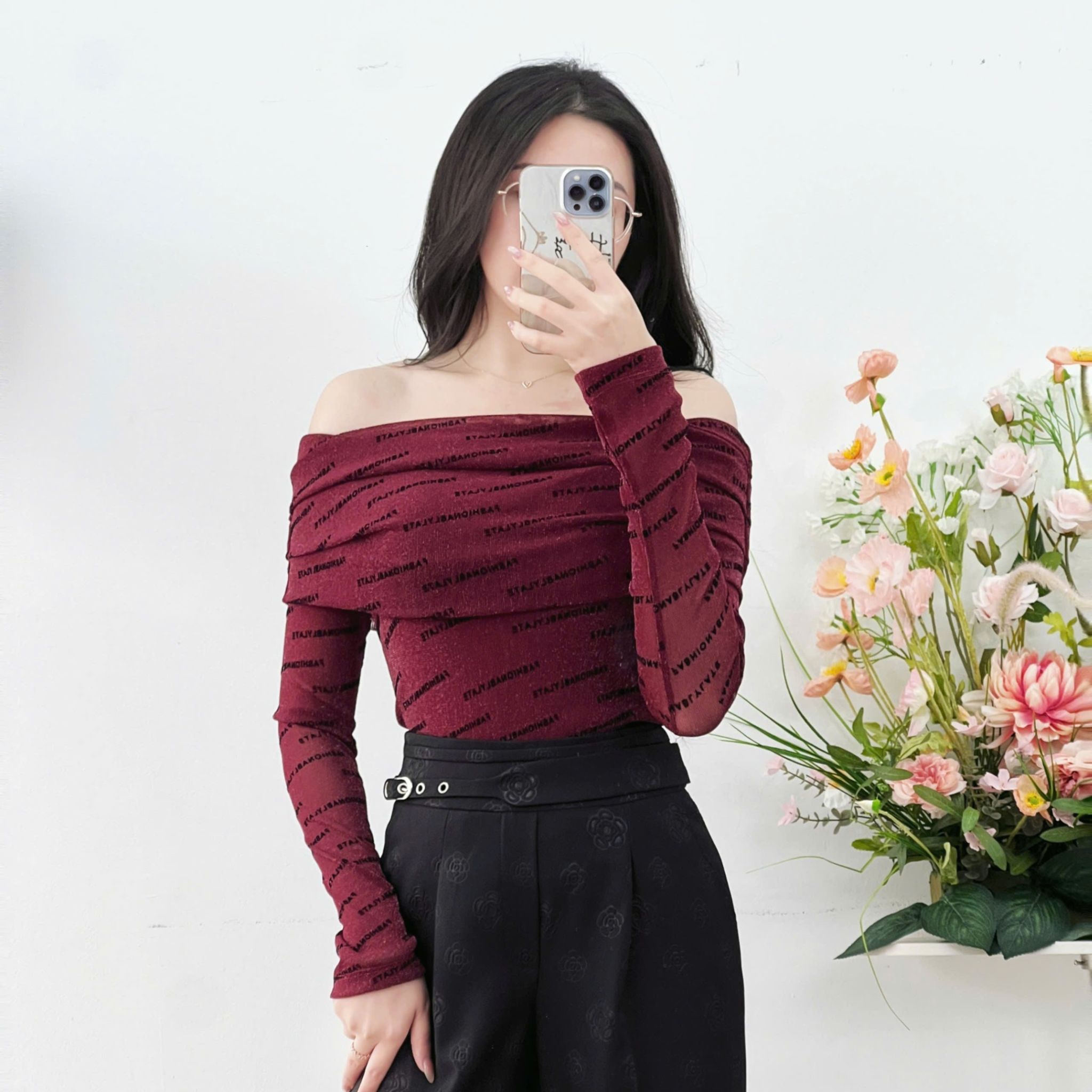 Áo thun trễ vai Mia